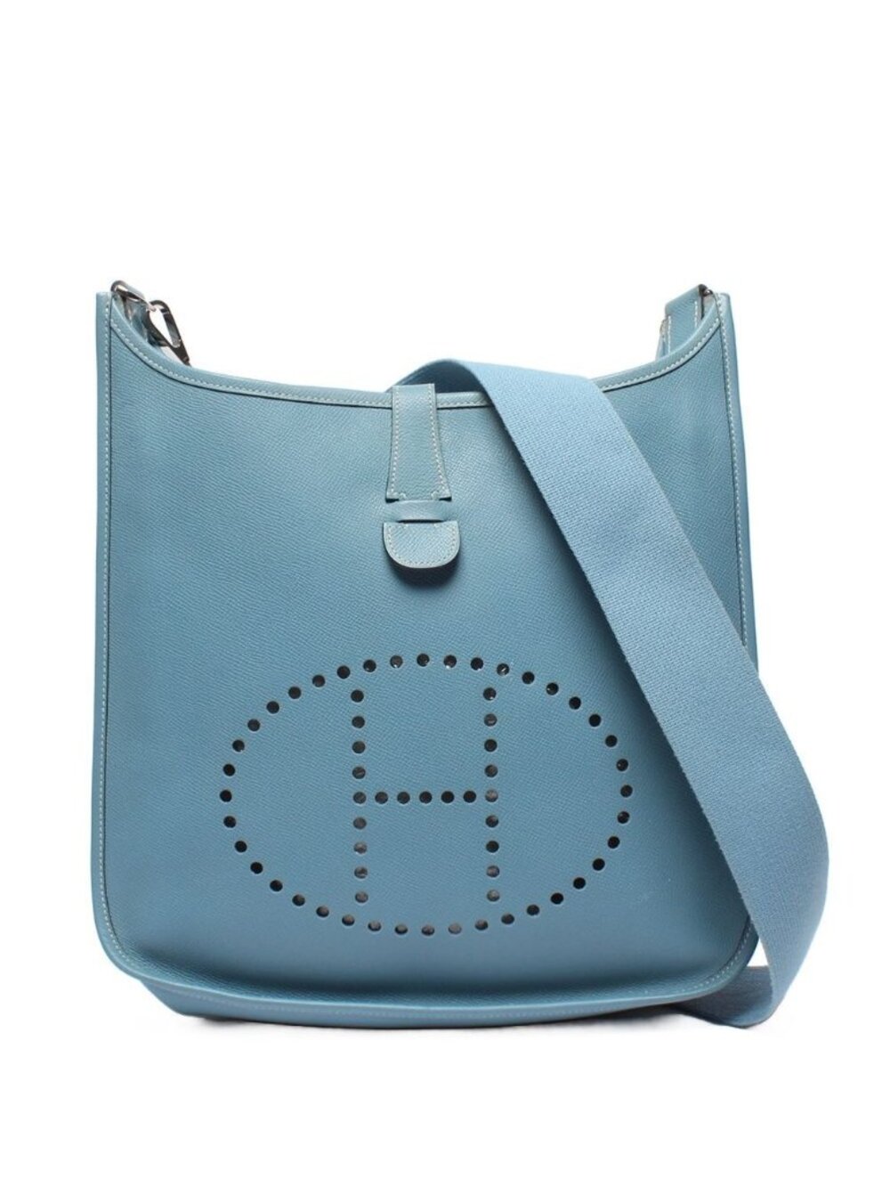 Hermes Shoulder Bag Crossbody Silver Evelyne 2 PM